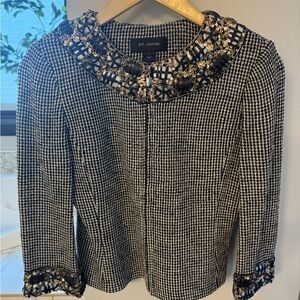 St. John Black and White Embellished Jacket